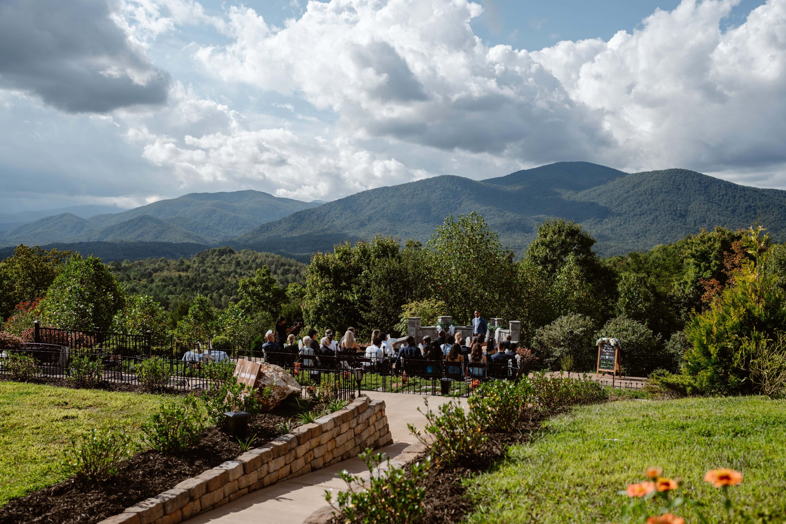 Small wedding venue near Asheville, NC with beautiful mountain views.