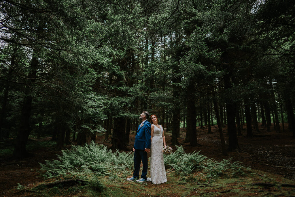 Eloping couple in Pisgah National Forest